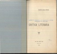 cover of the book Crítica literaria