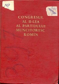 cover of the book Congresul al II-lea al Partidului Muncitoresc Romîn 23—28 decembrie 1955