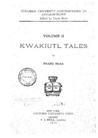 cover of the book Kwakiutl Tales