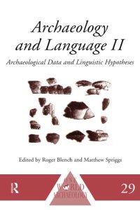 cover of the book Archaeology and Language II : Archaeological Data and Linguistic Hypotheses.