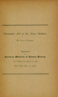 cover of the book DECORATIVE ART OF THE SIOUX INDIANS