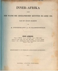 cover of the book Inner-Afrika nach dem Stande der geographischen Kenntniss im Jahre 1861; nach den Quellen bearbeitet