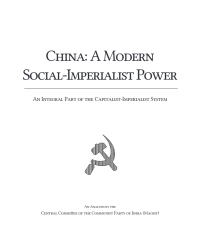 cover of the book China: A Modern Social-Imperialist Power