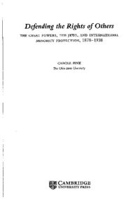 cover of the book Defending the Rights of Others. The Great Powers, the Jews, and International Minority Rights, 1878–1938