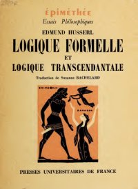 cover of the book Logique formelle et logique transcendantale