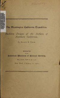 cover of the book The Huntington Caifornia Expedition. Basketry Designs of the Indians of Northern California