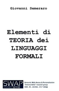 cover of the book Elementi di teoria dei linguaggi formali