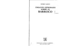 cover of the book Ensayos generales sobre el barroco