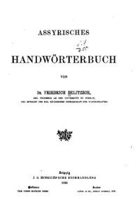 cover of the book Assyrisches Handwörterbuch