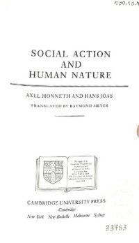 cover of the book Social action and human nature