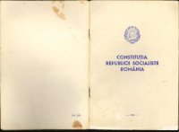 cover of the book Constituția Republicii Socialiste România