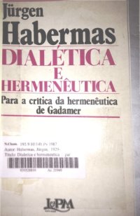 cover of the book Dialetica e hermeneutica