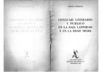 cover of the book Lenguaje literario y publico en la baja latinidad (proposito y metodo)