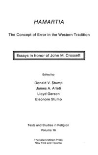 cover of the book Hamartia: The Concept of Error in the Western Tradition : Essays in Honor of John M. Crossett (Texts and Studies in Religion ; V. 16)