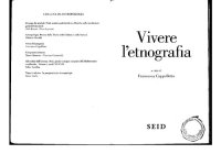 cover of the book Vivere l'etnografia