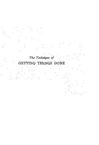 cover of the book The Technique of Getting Things Done