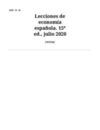 cover of the book Lecciones de economía española