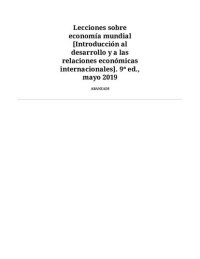 cover of the book Lecciones sobre economía mundial