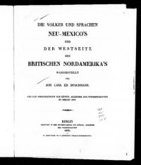 cover of the book Die Völker und Sprachen Neu-Mexicos und der Westseite des britischen Nordamerikas