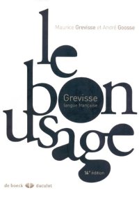 cover of the book Le bon usage 14E édition (2007)