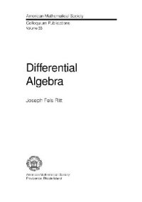 cover of the book Differential algebra