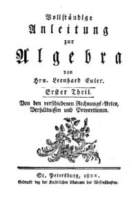 cover of the book Vollständige Anleitung zur Algebra