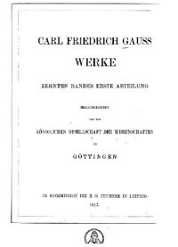 cover of the book Werke. Nachtraege zur reinen Mathematik