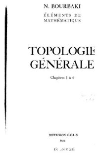 cover of the book Topologie generale (Elements de math.)