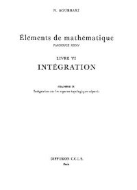 cover of the book Elements de Mathematique. Integration. Chapitre 9