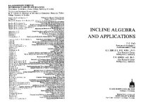 cover of the book Incline algebra and applications