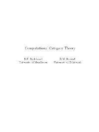 cover of the book Computational category theory