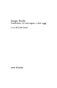 cover of the book Conferenze sul non sapere e altri saggi