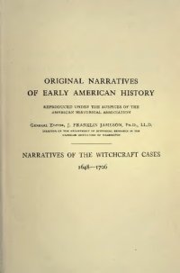 cover of the book Narratives of the Witchcraft Cases 1648-1706