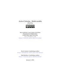 cover of the book Active Calculus - Multivariable