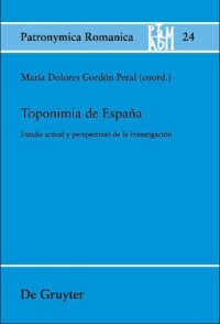 cover of the book Toponimia de España: Estado actual y perspectivas de la investigación