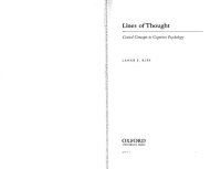 cover of the book Lines of Thought: Central Concepts in Cognitive Psychology