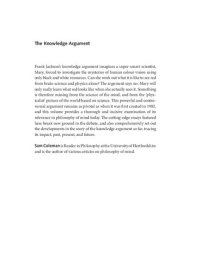 cover of the book The Knowledge Argument