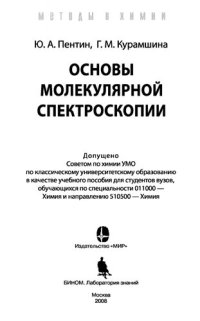 cover of the book Основы молекулярной спектроскопии: учебное пособие