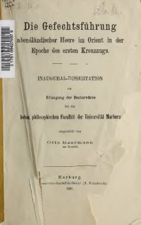 cover of the book Die Gefechtsführung abendländischer Heere im Orient in der Epoche des ersten Kreuzzugs