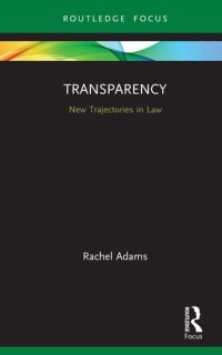 cover of the book Transparency new trajectories in law