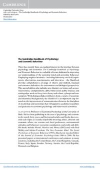 cover of the book The Cambridge Handbook of Psychology and Economic Behaviour