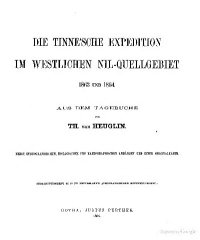 cover of the book Die Tinne'sche Expedition im westlichen Nil-Quellgebiet 1863 und 1864