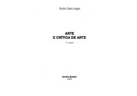 cover of the book Arte e crítica de arte Giulio Carlo Argan