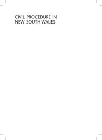 cover of the book Civil procedure in New South Wales