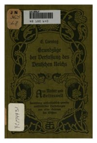 cover of the book Grundzüge der Verfassung des Deutschen Reichs. Sechs Vorträge