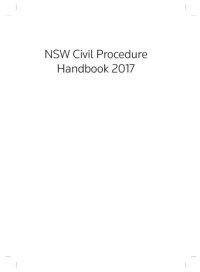 cover of the book NSW Civil Procedure Handbook 2017.