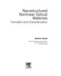 cover of the book Nanostructured Nonlinear Optical Materials: Formation and Characterization (Micro and Nano Technologies)