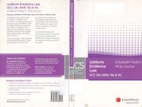 cover of the book Uniform evidence law