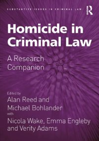 cover of the book Homicide in Criminal Law: A Research Companion