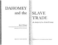 cover of the book Dahomey and the slave trade: an analysis of an archaic economy